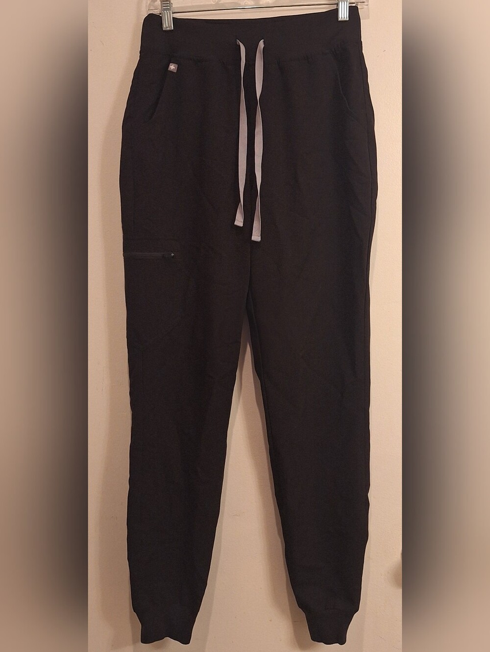 Figs Zamora Jogger Scrub Pants Black S/T Small Tall Woman’s Pockets Drawstrings